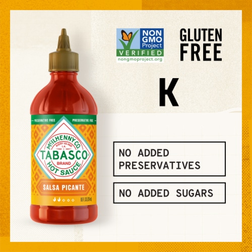 TABASCO® Salsa Picante, 8.6 fl oz Squeezable Bottle Perspective: top