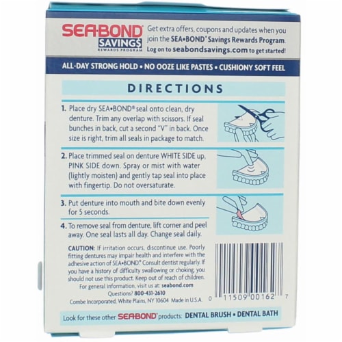 SeaBond Denture Adhesive Seals Original - 15 Uppers Perspective: top