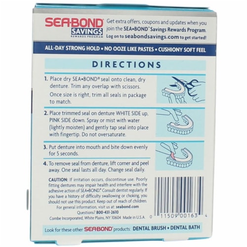 SeaBond Denture Adhesive Seals Original - 15 Lowers Perspective: top