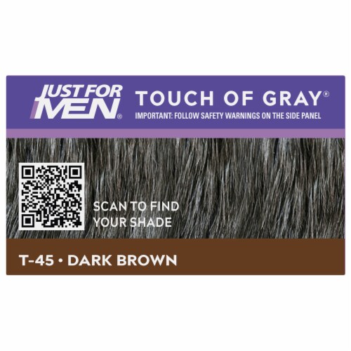 Just for Men Touch of Gray T-45 Dark Brown Hair Color Kit Perspective: top