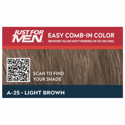 Just For Men® Autostop Comb-In A-25 Light Brown Hair Color Perspective: top