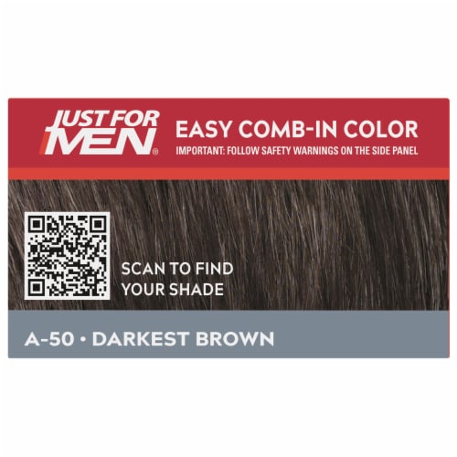 Just For Men® AutoStop Comb-In A-50 Darkest Brown Hair Color Perspective: top