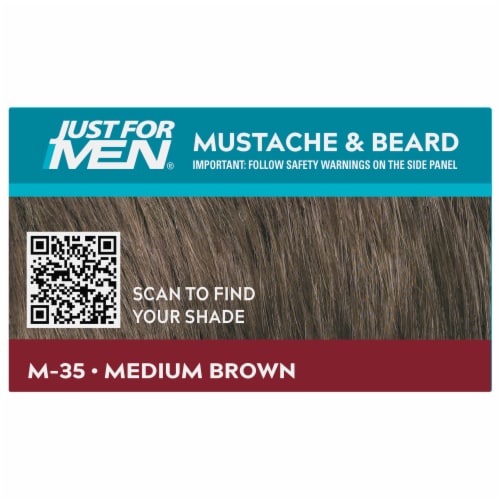 Just For Men® Mustache & Beard M-35 Medium Brown Hair Color Perspective: top