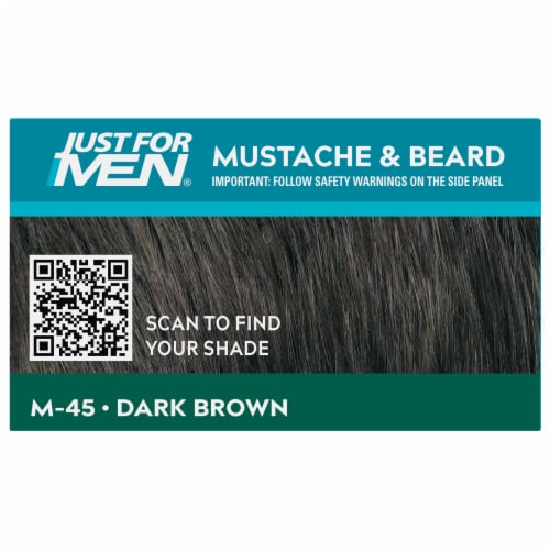 Just For Men Mustache & Beard M-45 Dark Brown Hair Color Perspective: top