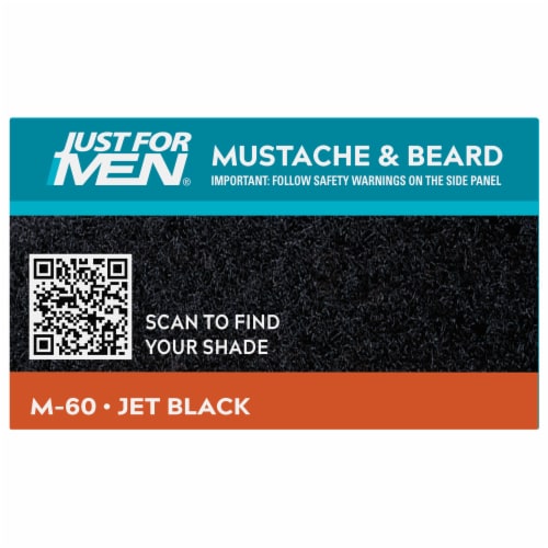 Just For Men Mustache & Beard M-55 Real Black Hair Color Perspective: top
