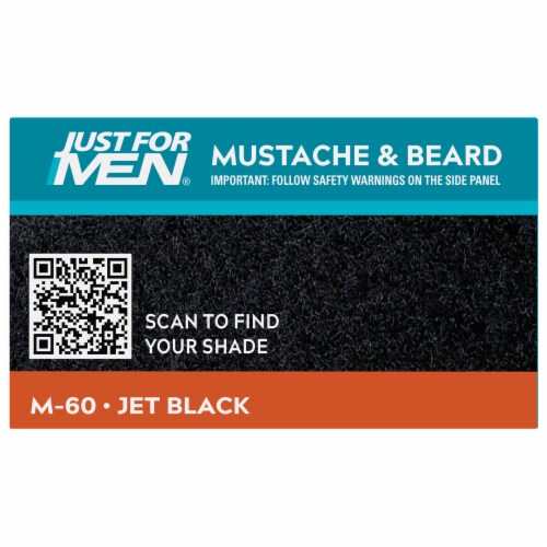 Just For Men Mustache & Beard M-55 Real Black Hair Color Perspective: top