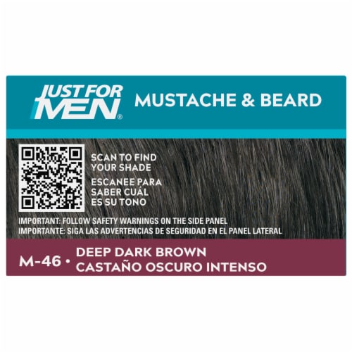 Just For Men Easy Brush In Mustache & Beard Color, Deep Dark Brown M-46 Perspective: top