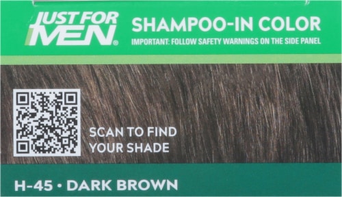Just For Men H-45 Dark Brown Shampoo-In Hair Color Treatment Perspective: top