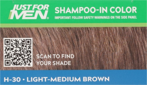 Just For Men® Original Formula H30 Light Medium Brown Shampoo Hair Color Perspective: top