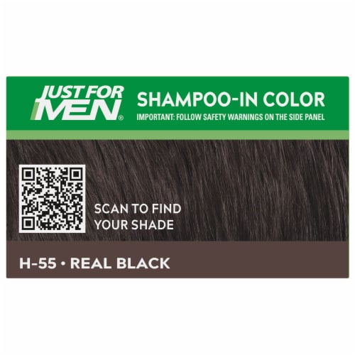 Just For Men® Real Black Shampoo-In Color Men's Hair Color Perspective: top
