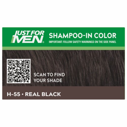 Just For Men® Real Black Shampoo-In Color Men's Hair Color Perspective: top