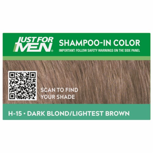 Just For Men Dark Blonde/ Lightest Brown H-15 Shampoo-In Color Perspective: top