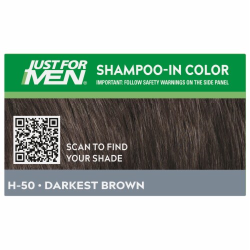 Just For Men® Darkest Brown Shampoo-In Color Men's Hair Color Perspective: top