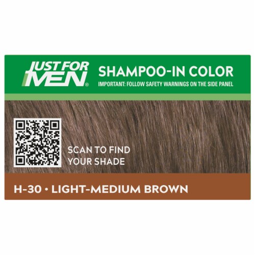 Just For Men Light-Medium Brown H-30 Shampoo-In Color Perspective: top