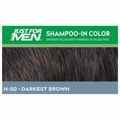 Just For Men Darkest Brown H-50 Shampoo-In Color Perspective: top