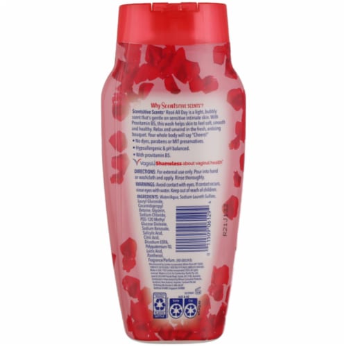 Vagisil Scentsitive Scents Daily Intimate Wash Rose All Day - 12 fl oz (354 ml) Perspective: top
