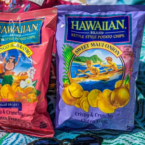 Hawaiian Brand® Sweet Maui Onion Kettle Style Potato Chips Perspective: top