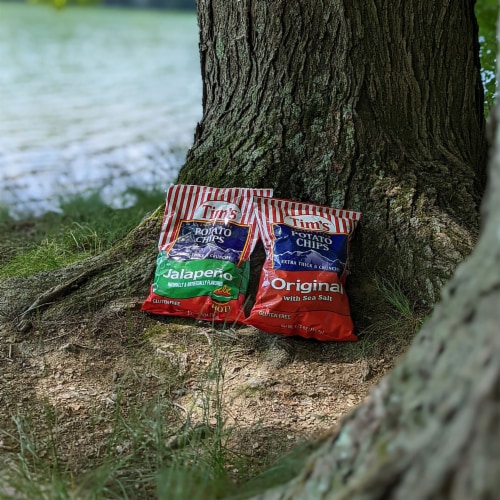 Tim’s Cascade® Jalapeño Cascade Style Potato Chips Party Size Perspective: top