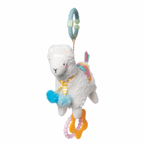 Manhattan Toy Llama Clip-on Baby Travel and Teething Toy Perspective: top