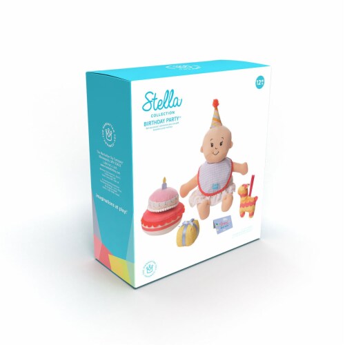 Manhattan Toy Stella Birthday Party 6 Piece Birthday Party Playset for 12" and 15" Dolls Perspective: top
