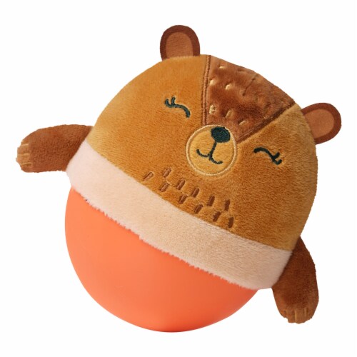 Manhattan Toy Wobbly Bobbly Bear Weighted, Soft Silicone Wobble Ball Perspective: top