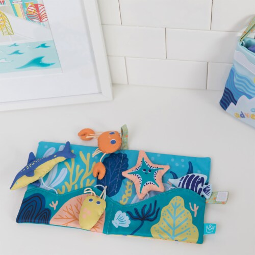 Manhattan Toy Deep Sea Dive Machine Washable Bath Time Activity Book Perspective: top