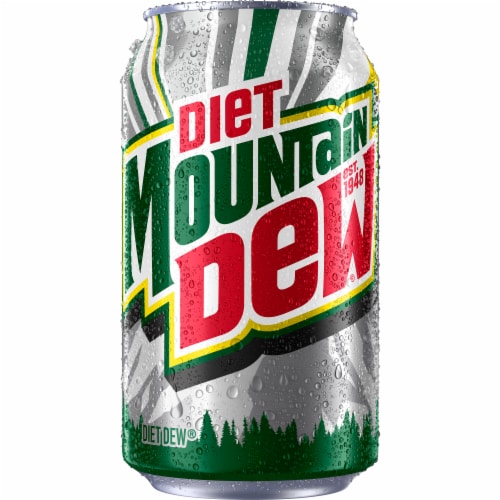 Diet Mountain Dew® Soda Cans Perspective: top