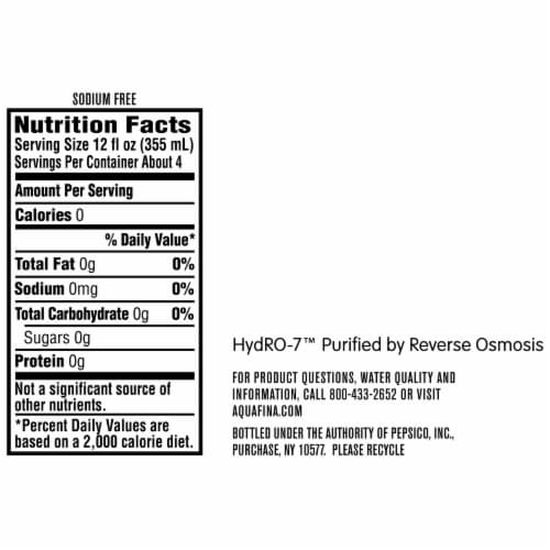 Aquafina® Purified Drinking Bottled Water Perspective: top