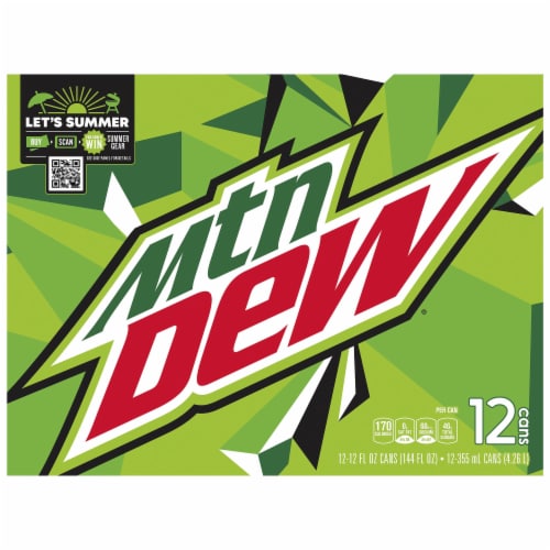 Mountain Dew Soda Can Perspective: top