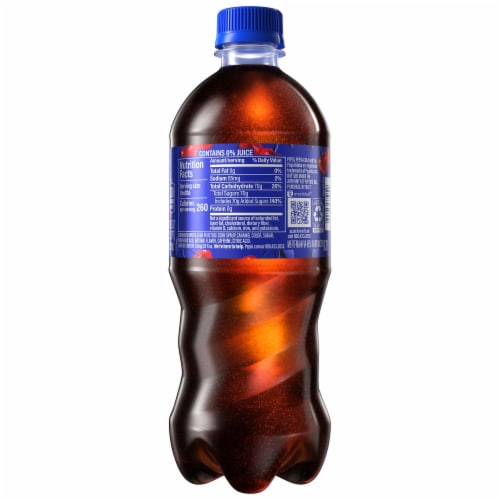 Pepsi Cola® Wild Cherry Soda Bottle Perspective: top