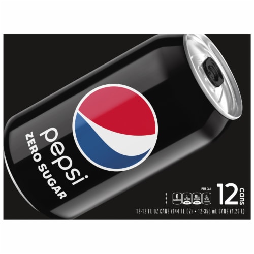 Pepsi Cola Zero Sugar Soda Perspective: top