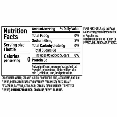 Pepsi Cola® Zero Sugar Soda Bottle Perspective: top