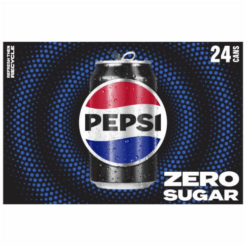 Pepsi Cola Zero Sugar Soda Cans Perspective: top