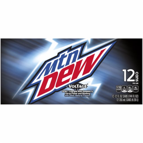 Mountain Dew Voltage Soft Drink Pack Perspective: top