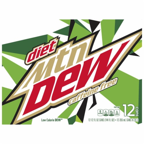 Diet Mountain Dew Caffeine Free Soda Perspective: top