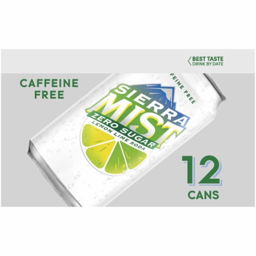 Sierra Mist Zero Sugar Lemon Lime Caffeine Free Soda Pack Perspective: top