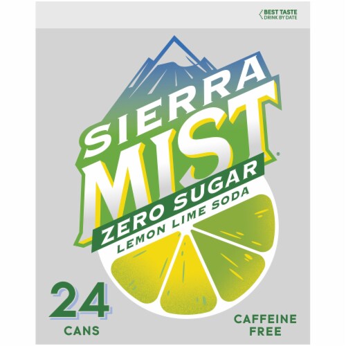Sierra Mist Zero Sugar Lemon Lime Soda Perspective: top