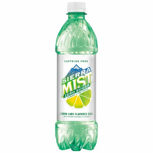 Sierra Mist Zero Sugar Lemon Lime Soda Bottles Perspective: top