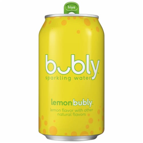 Bubly™ Lemon Flavored Sparkling Water Cans Perspective: top