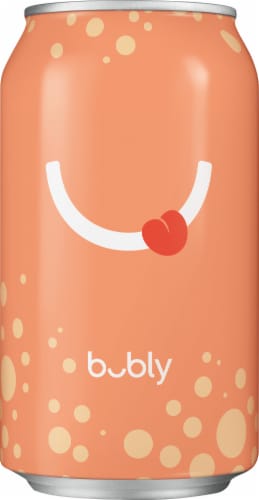 Bubly™ Peach Flavored Sparkling Water Cans Perspective: top