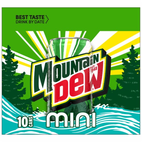 Mountain Dew® Soda Mini Cans Perspective: top