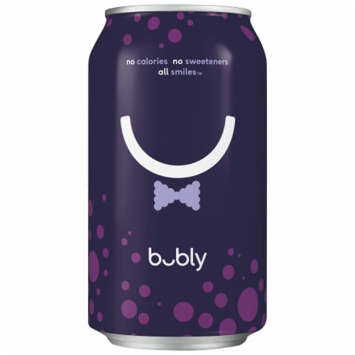 Bubly™ Blackberry Flavored Sparkling Water Cans Perspective: top