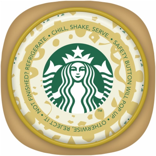 Starbucks Frappuccino Toasted White Chocolate with Cold Brew Iced Coffee Drink Perspective: top