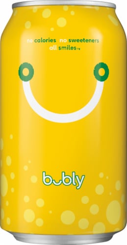 Bubly™ Pineapple Flavored Sparkling Water Cans Perspective: top