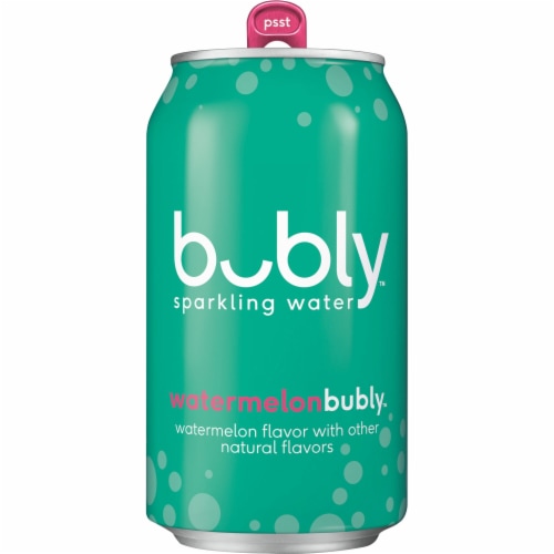 Bubly™ Watermelon Flavored Sparkling Water Cans Perspective: top