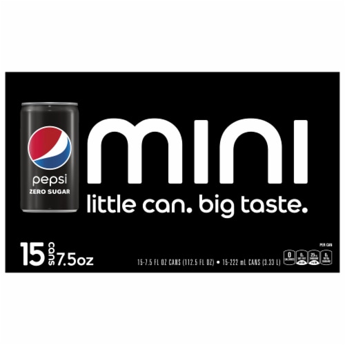Pepsi Cola® Zero Sugar Mini Cans Perspective: top