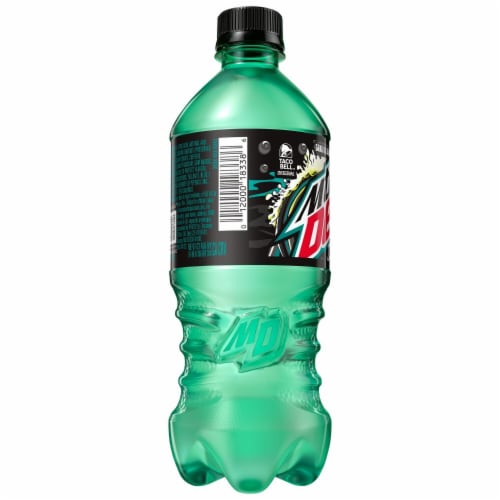 Mountain Dew® Zero Sugar Baja Blast Soda Bottle Perspective: top