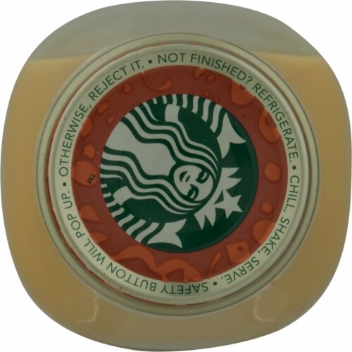 Starbucks® Frappuccino Brown Butter Caramel with Cold Brew Iced Coffee Drink Perspective: top