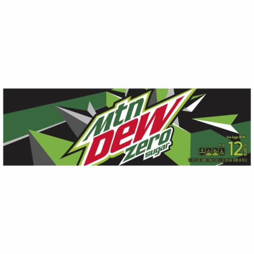 Mountain Dew® Zero Sugar Soda Cans Perspective: top