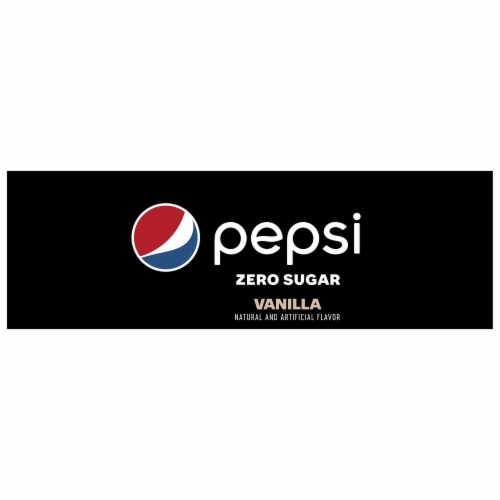 Pepsi Cola Zero Sugar Vanilla Soda Cans Perspective: top
